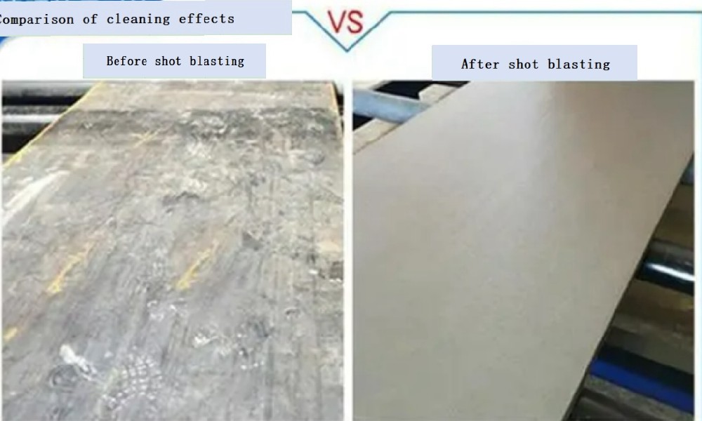 Product shot blasting effect